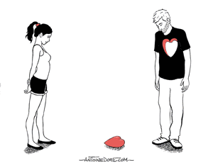 Gif animé amour coeur brisé