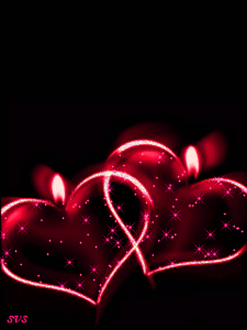 Gif animé 2 coeurs rouges