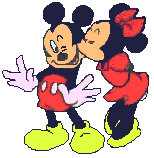 Gif animé amour Minnie Mickey