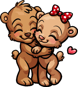 Gif animé oursons amour