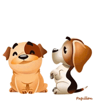 Gif animé amour chien