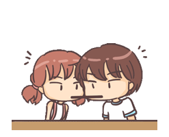 Gif animé amour bisous