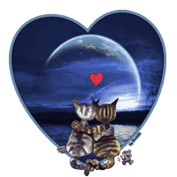 Gif animé chats coeur
