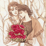 Gif animé amour fleurs