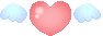 Gif animé coeur ailes