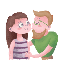 Gif animé amour timide