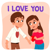 Gif animé coeur y love you