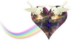 Gif animé coeur et arc en ciel