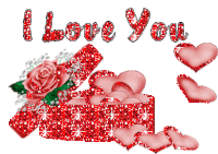 Gif animé y love you coeur