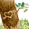 Gif animé amour arbre