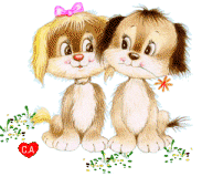 Gif animé amour chien