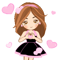 Gif animé amour fille