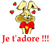 Gif animé je t'adore lapin
