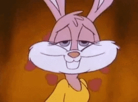 Gif animé amour lapine
