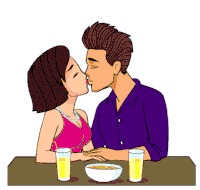 Gif animé amour bisous