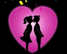Gif animé amour baisers