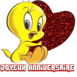 gif joyeux anniversaire Titi coeur
