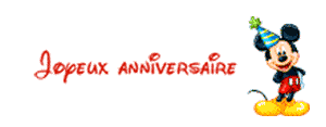 gif joyeux anniversaire Mickey
