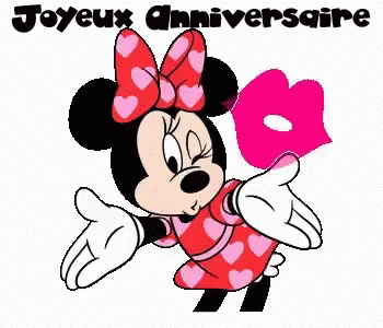 gif joyeux anniversaire Minnie