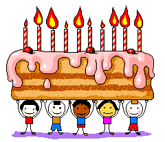 Gif joyeux anniversaire gateau géant