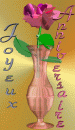 gif joyeux anniversaire vase et fleurs