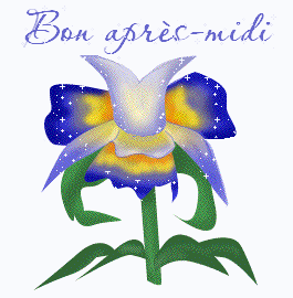 Gif animé bon après-midi fleur