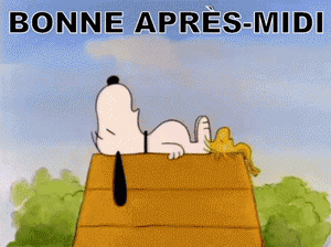 Gif animé bon après-midi Snoopy
