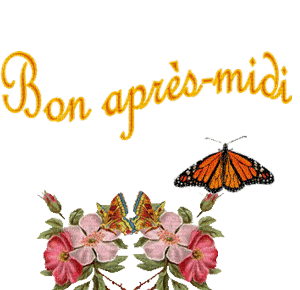 Gif animé bon après-midi papillon