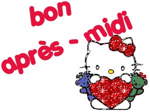 Gif animé bon après-midi Hello Kitty