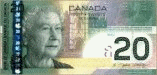 20 dollars canadien