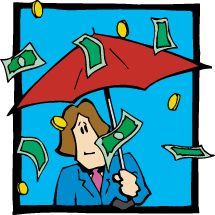 pluie de billets de banque