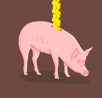 Gif animé tirelire remplie