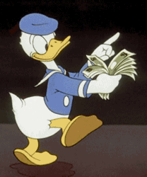 Gif animé argent Donald