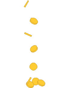 Gif animé tas de pièces