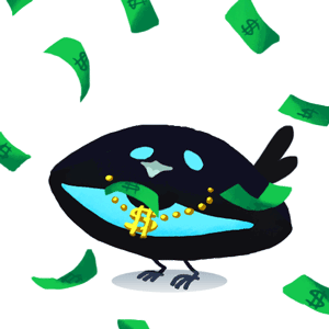 Gif animé argents et monstre