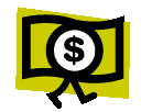 Gif animé billet qui marche