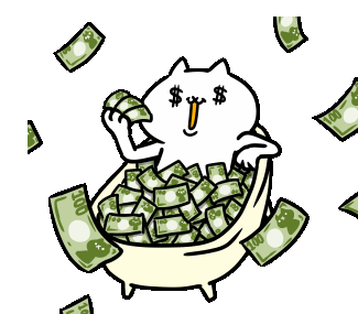 Gif animé bain de billets