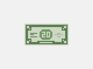 Gif animé billet qui augmente