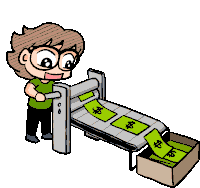 Gif animé monnaie argent