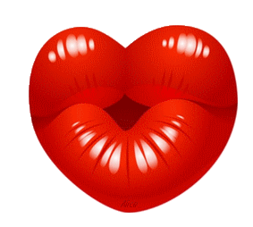 bisous levres rouges