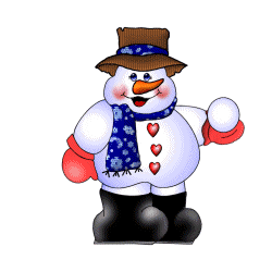 gif bisous bonhomme de neige