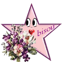 gif bisous étoile rose