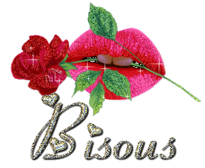 bisous rose a la bouche