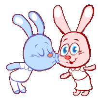 gif bisous lapin