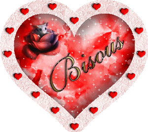 bisous coeur rouge