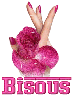 bisous fleur main