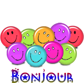 Gifs animés bonjour smileys