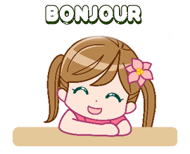 Gifs animés bonjour fille