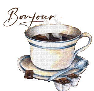 Gifs animés bonjour chocolat