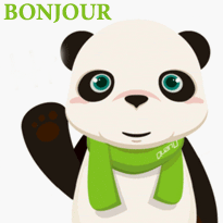 Gifs animés bonjour panda